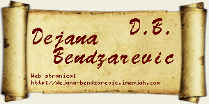 Dejana Bendžarević vizit kartica